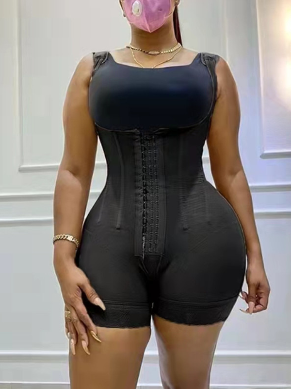 Bumplook Lace Splicing Mesh One-piece Body Shaper Tummy Control Bodysuit