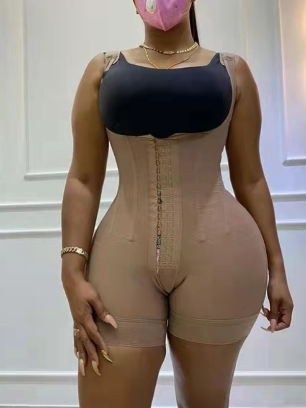 Bumplook Lace Splicing Mesh One-piece Body Shaper Tummy Control Bodysuit