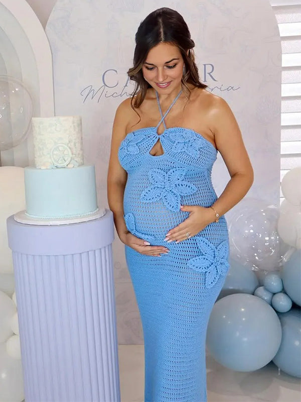 Chic-Bodycon Maternity Maxi Dress
