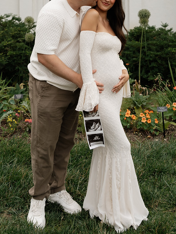 Lace- Off Shoulder Mermaid Bodycon Gowns Maternity Maxi Dress