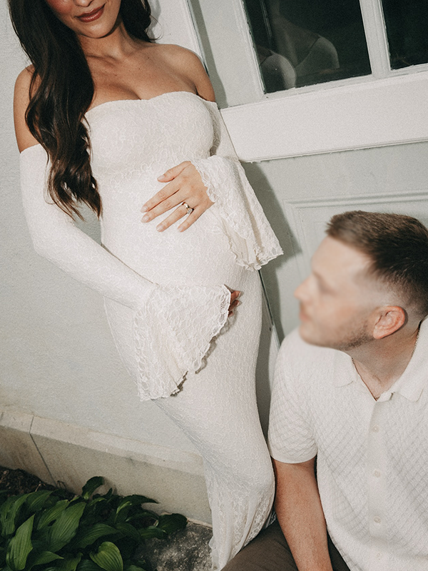 Lace- Off Shoulder Mermaid Bodycon Gowns Maternity Maxi Dress