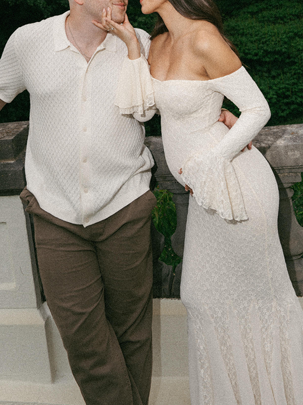 Lace- Off Shoulder Mermaid Bodycon Gowns Maternity Maxi Dress