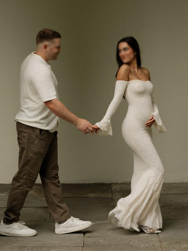 Lace- Off Shoulder Mermaid Bodycon Gowns Maternity Maxi Dress