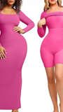 Bumplook One-piece Body Shaper Tummy Control Bodycon Maxi Dress