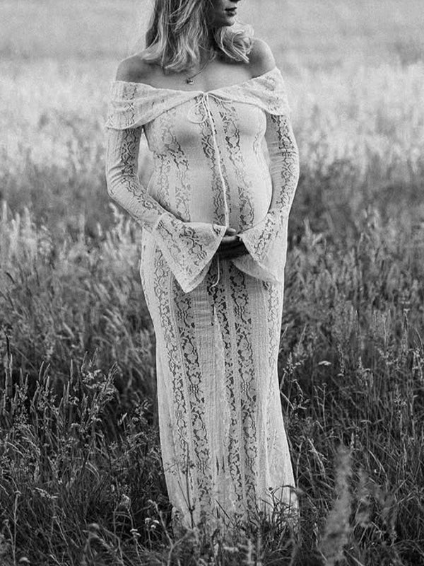 Lace- Boho Mermaid Bodycon Party Maternity Maxi Dress
