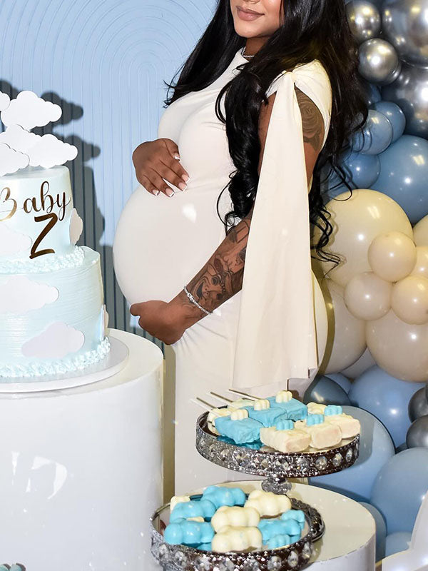 Casualwear-Bodycon Party Maternity Maxi Dress
