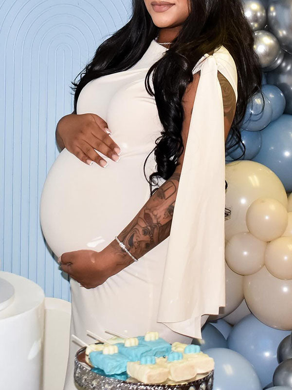 Casualwear-Bodycon Party Maternity Maxi Dress