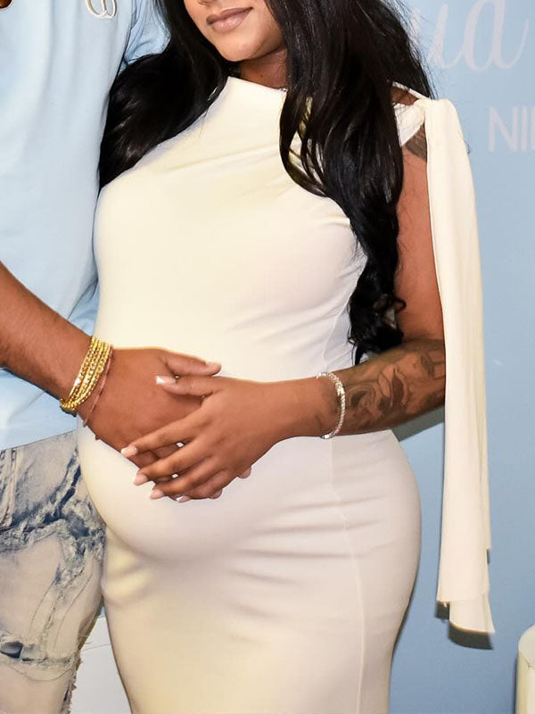 Casualwear-Bodycon Party Maternity Maxi Dress