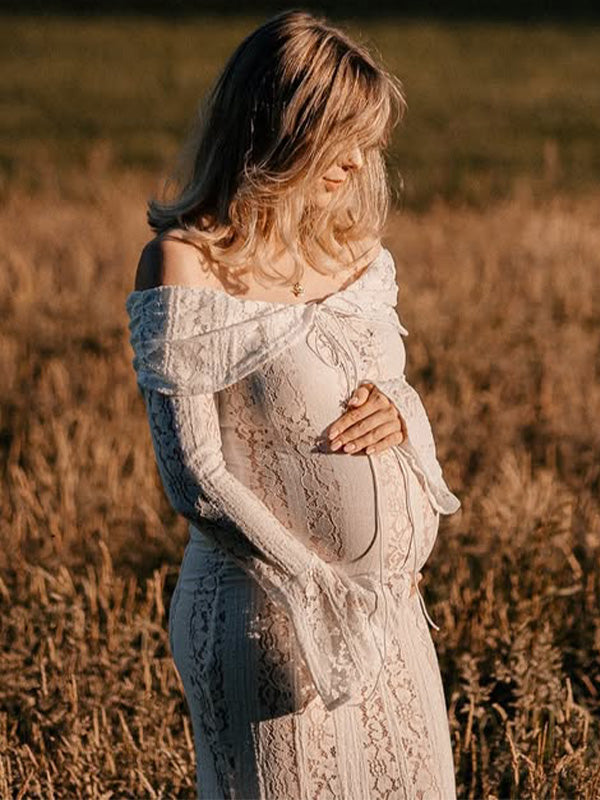 Lace- Boho Mermaid Bodycon Party Maternity Maxi Dress