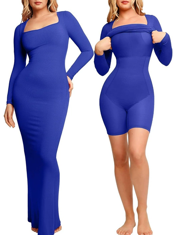 Bumplook One-piece Body Shaper Tummy Control Bodycon Maxi Dress