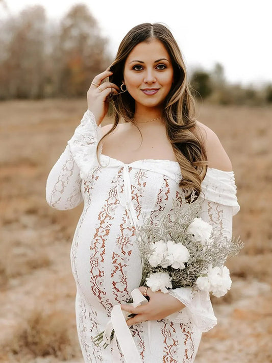 Lace- Mermaid Bodycon Party Maternity Maxi Dress