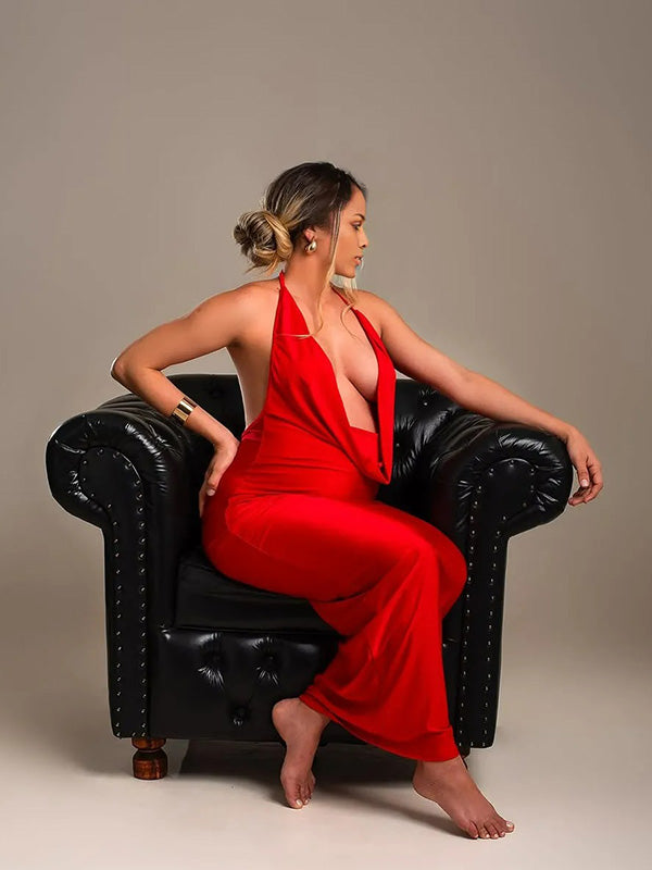 Crop-Halter Neck Maternity Photography Maxi Dress