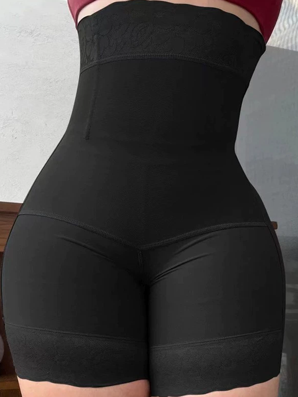 Bumplook Lace Splicing One-piece Body Shaper Tummy Control Bodysuit