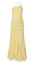 butter yellow maternity dress backless one shoulder tiered ruffle maxi summer baby shower dress