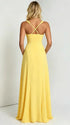 butter yellow maternity maxi dress sleeveless cross back adjustable straps stretch baby shower dress maternity photoshoot gown