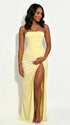 White Strapless Maternity Maxi Dress – Ruched Asymmetrical High Slit Gown with Adjustable Back Tie