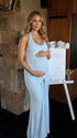 Light blue baby shower dress-bump friendly wedding guest dresses and maternity dress