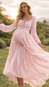 Pink Pregnancy Dress – Elegant Maternity Photoshoot Gown