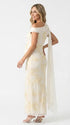 apricot embroidered floral maternity maxi dress with off shoulder mermaid silhouette