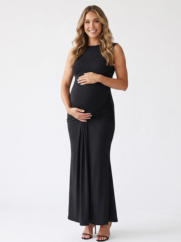Black Bodycon Maternity Dress for Maternity Photoshoot | Bumplook