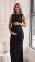 Black Bodycon Maternity Dress with Elegant Bump-Hugging Fit | Bumplook