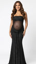 black glitter maternity maxi dress sheer mesh bodycon pregnancy gown