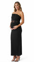 Black One Shoulder Maternity Dress, Lace Cutout Pregnancy Gown for Maternity Photoshoot, Pregnancy Announcement, Wedding Guest, Formal Event, Motherhood Portrait, Studio Photography | Bumplook