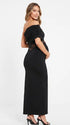 Black One Shoulder Maternity Dress, Lace Cutout Pregnancy Gown for Maternity Photoshoot, Pregnancy Announcement, Wedding Guest, Formal Event, Motherhood Portrait, Studio Photography | Bumplook