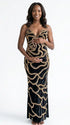 Black Sequin Rose Maternity Maxi Dress for Baby Shower and Luxury Maternity Photoshoot