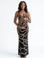 Black Sequin Rose Maternity Maxi Dress – Luxury Baby Shower & Photoshoot Gown