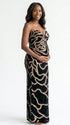 Black Sequin Rose Maternity Maxi Dress for Baby Shower and Luxury Maternity Photoshoot