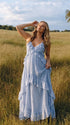 Powder Blue Maternity Dress for Pregnancy Celebration | Bumplook