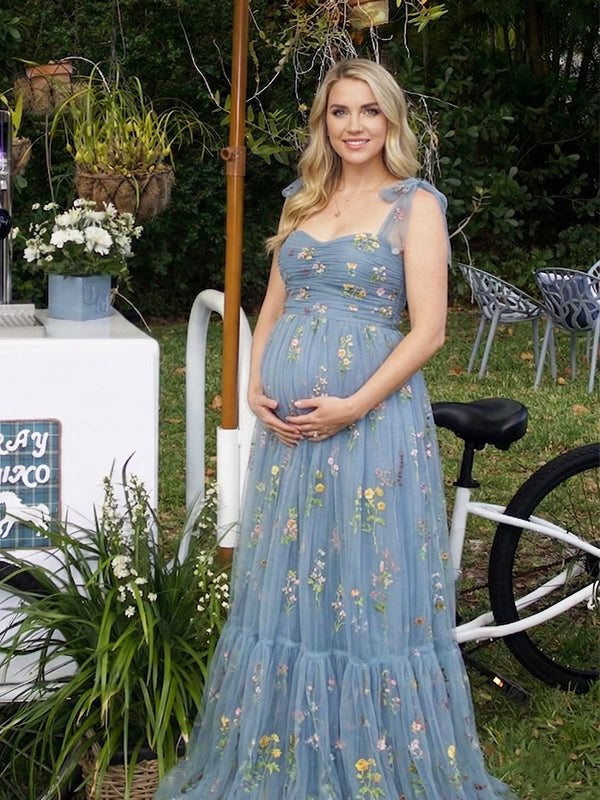 baby blue baby shower dress CYCLAMEN Maxi Maternity Sparkly Semi Formal Wedding Guest V-Neck Handkerchief Sleeves Elegant Pregnancy, Sparkly Light Blue, S at Amazon Women's Clothing store This stunning dress is designed to make you feel special ordered it the second I