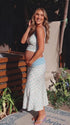 Light Blue Polka Dot Maternity Two Piece Set, Blue Maternity Outfit for Baby Shower, Maternity Photoshoot, Gender Reveal, Pregnancy Announcement | Bumplook