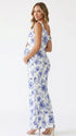 blue print off shoulder maternity maxi dress with bodycon silhouette