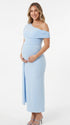 Baby Boy Shower Maternity Dress in Soft Baby Blue | Bumplook