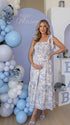 Blue Maternity Sundress for Summer Baby Shower | Bumplook