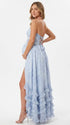 Blue Toile Pearl Halter Maternity Dress, French Garden Maternity Maxi Dress for Baby Shower, Maternity Photoshoot, Gender Reveal, Pregnancy Announcement, Bridal Shower, Garden Party, Formal Events | Bumplook