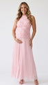 Pink Floral Maternity Dress for Baby Shower | Bumplook
