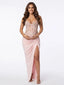 Blush Pink Lace Corset Maternity Maxi Dress – Draped Pregnancy Announcement Gown