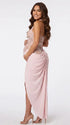 Blush Pink Lace Corset Maternity Maxi Dress, Pregnancy Announcement Dress for Baby Shower, Maternity Photoshoot, Gender Reveal, Pregnancy Announcement, Wedding Guest, Bridal Shower, Formal Events | Bumplook