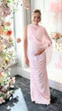 Pink Maternity Maxi Dress – Elegant Baby Shower Gown