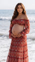 Boho Maternity Dress Set, Two Piece Pregnancy Outfit for Beach Maternity Photoshoot, Babymoon, Pregnancy Announcement, Outdoor Photoshoot | Bumplook
