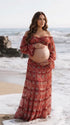 Boho Maternity Dress Set, Two Piece Pregnancy Outfit for Beach Maternity Photoshoot, Babymoon, Pregnancy Announcement, Outdoor Photoshoot | Bumplook
