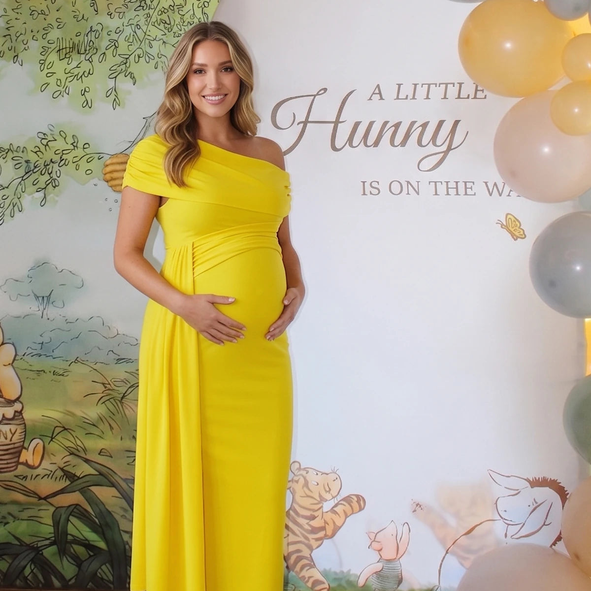 Bright Yellow Maternity Dress for Summer Maternity Photoshoot | Bumplook