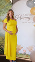 Bright Yellow Maternity Dress for Summer Maternity Photoshoot | Bumplook