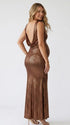 brown sequin maternity maxi dress backless bodycon pregnancy gown