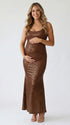 brown sequin maternity maxi dress backless bodycon pregnancy gown