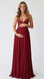 Burgundy Maternity Dress, Lace Corset Pregnancy Gown for Baby Shower, Maternity Photoshoot, Pregnancy Announcement, Wedding Guest, Fall Photos, Formal Events | Bumplook