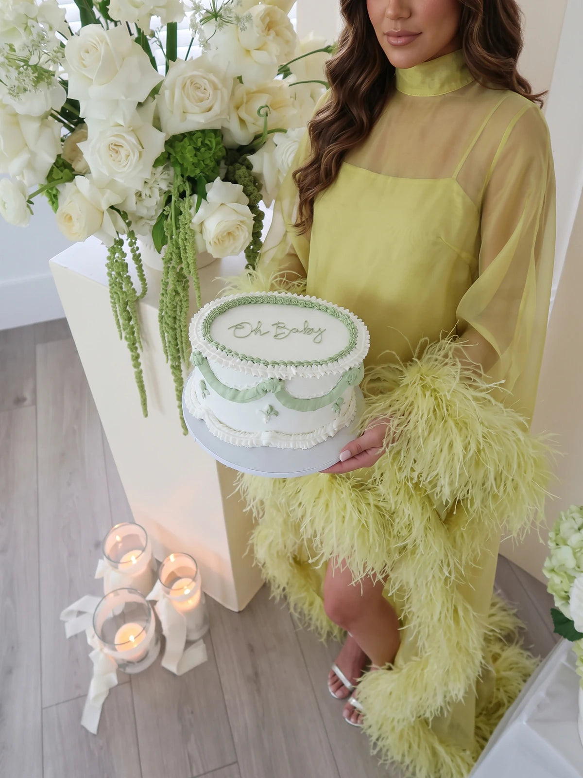 Butter Yellow Sheer Tulle Feather Cape, Dramatic Maternity Photoshoot Accessory for Baby Shower, Maternity Photoshoot, Gender Reveal, Pregnancy Announcement, Wedding Guest, Bridal Shower, Formal Events | Bumplook